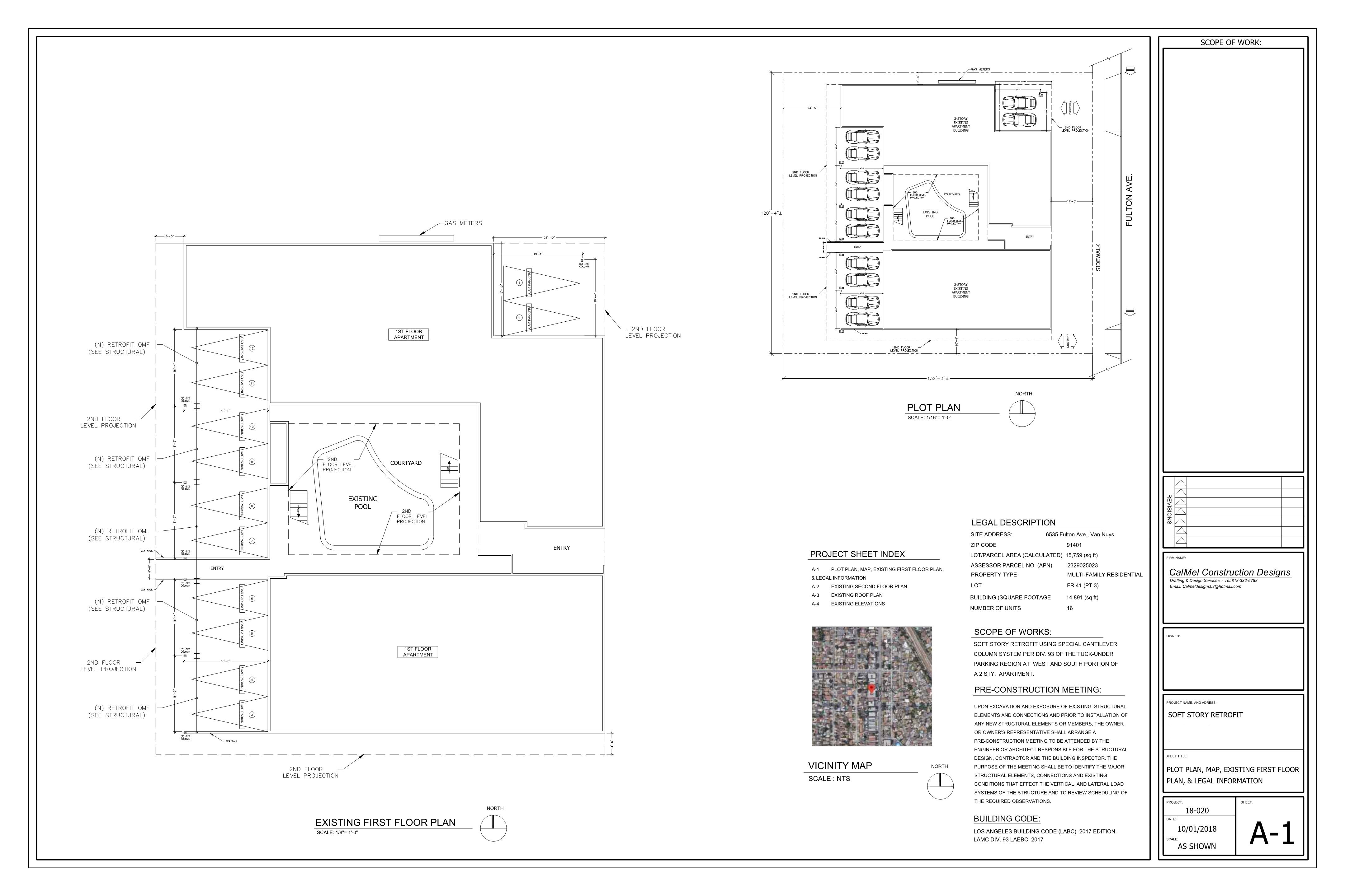 soft story retrofit as built plans 1